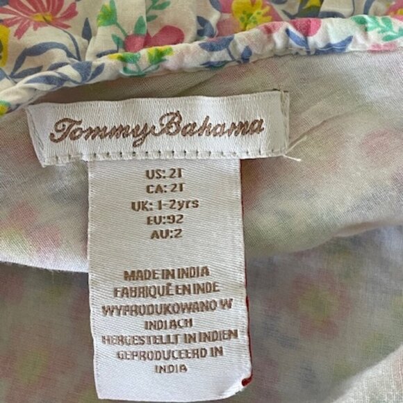 TOMMY BAHAMA Back Bow Sleeveless Lined Floral Sundress 2T - Picture 7 of 13